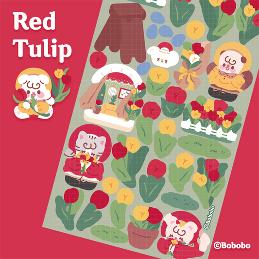 Near and Dear Tulip Sticker (2色)