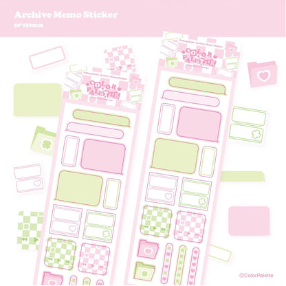 Color Palette Archive Memo Sticker