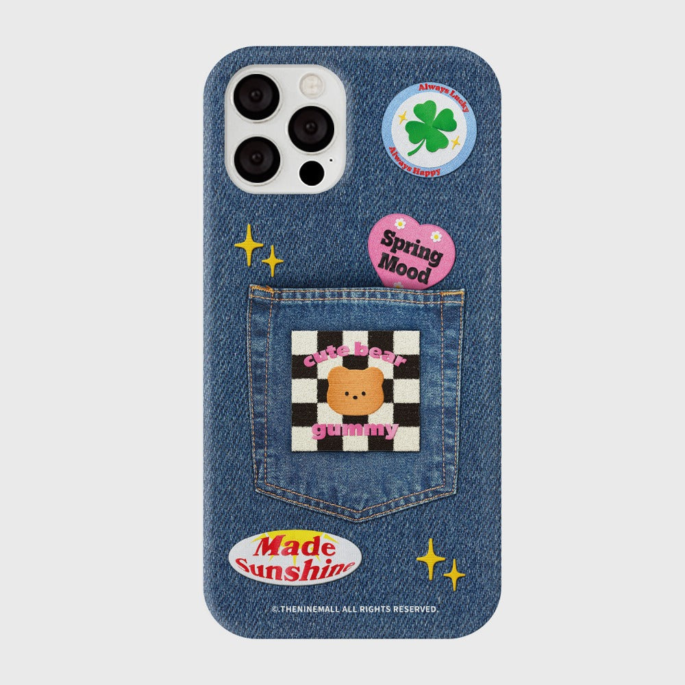 Gummy Patch Denim Phone Case (Hard 普通硬殼)