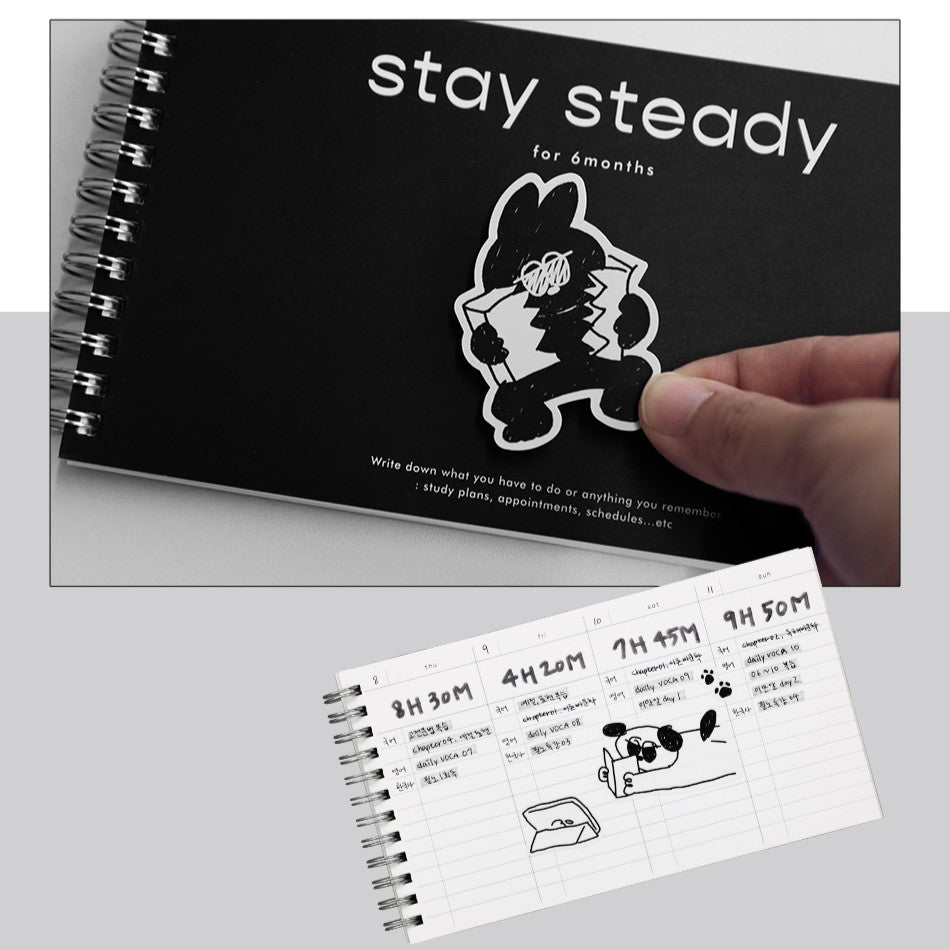 Be On D Stay Steady Study Planner Ver.2 (6 Months) (6色)