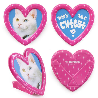 Thence Magnet Stand Photo Frame_Heart_Pink