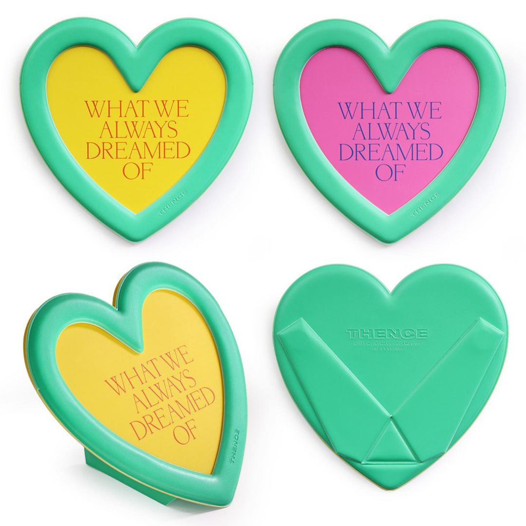 Thence Magnet Stand Photo Frame_Heart_Blue/White/Green