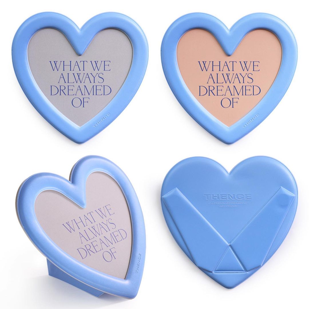 Thence Magnet Stand Photo Frame_Heart_Blue/White/Green
