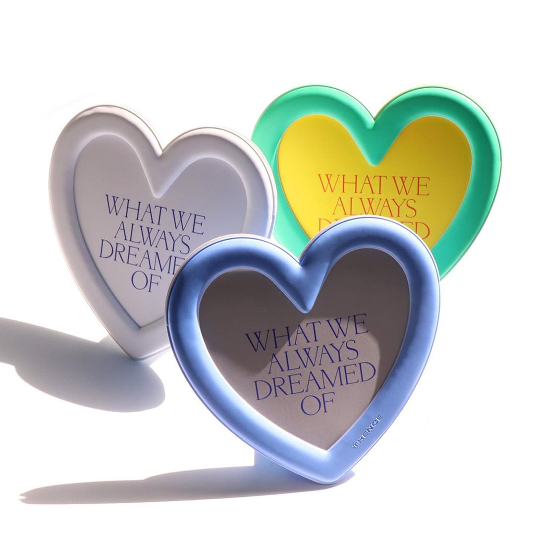 Thence Magnet Stand Photo Frame_Heart_Blue/White/Green