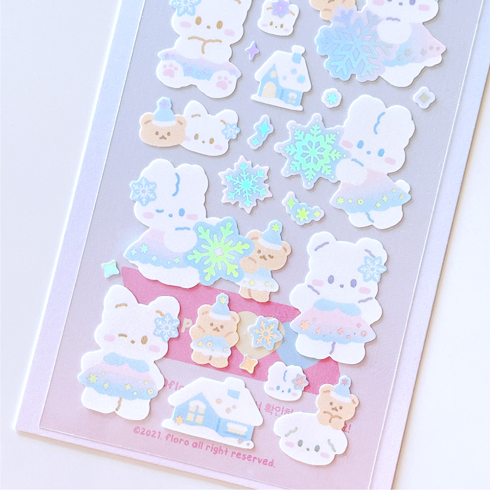 Floro Studio Snowflake Babies Sticker