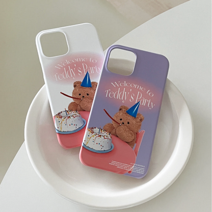 Welcome Party Teddy Phone Case (Hard 普通硬殼) (2色)