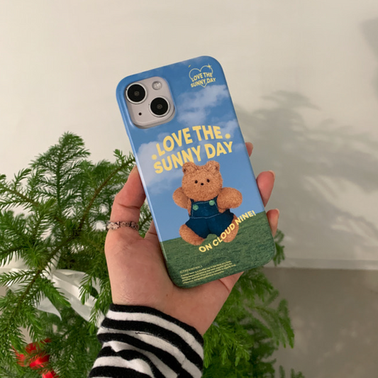 Blue Sky Teddy Gummy Phone Case (Hard 普通硬殼)