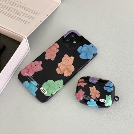 Rainbow Teddy Gummy Pattern Phone Case (Hard 普通硬殼)