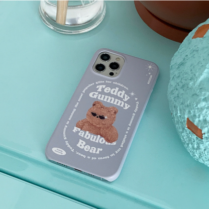 【Seventeen DK同款】Round Fabulous Bear Phone Case (Hard 普通硬殼) (2色)