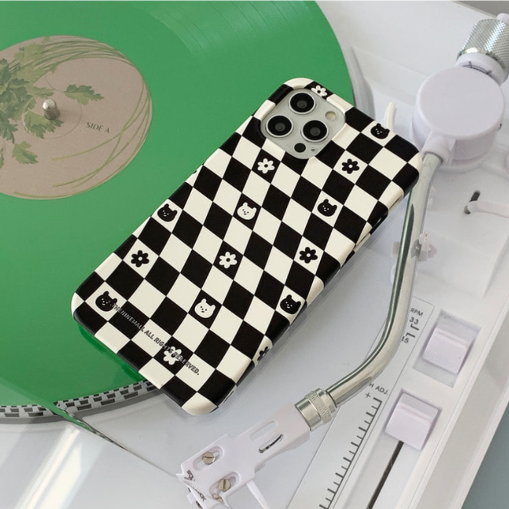 Gummy Wave Checkerboard Phone Case (Hard 普通硬殼) (2色)