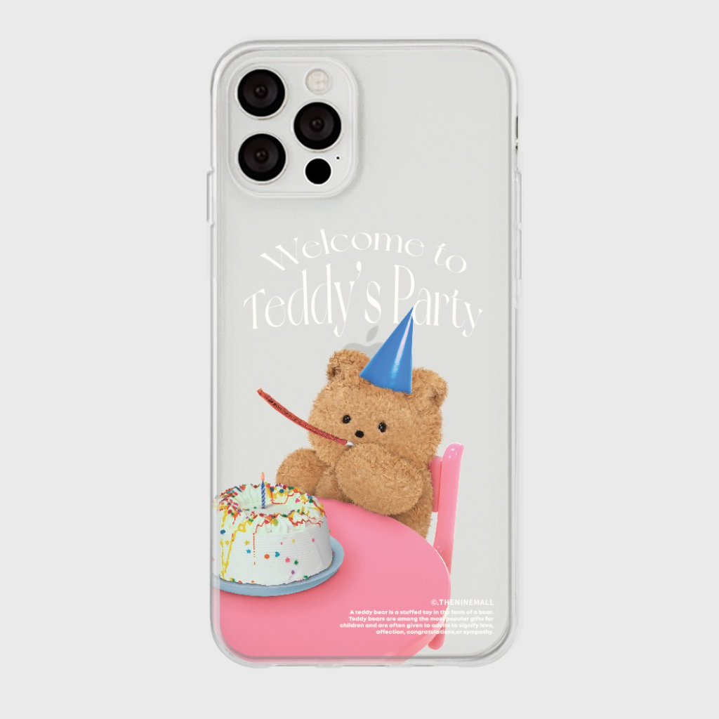 Welcome Party Teddy Phone Case (Clear/Tank Clear 透明/透明Tank款)