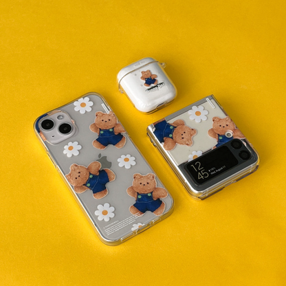 Pattern Daisy Gummy Phone Case (Clear/Tank Clear 透明/透明Tank款)