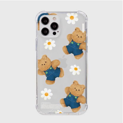 Pattern Daisy Gummy Phone Case (Clear/Tank Clear 透明/透明Tank款)