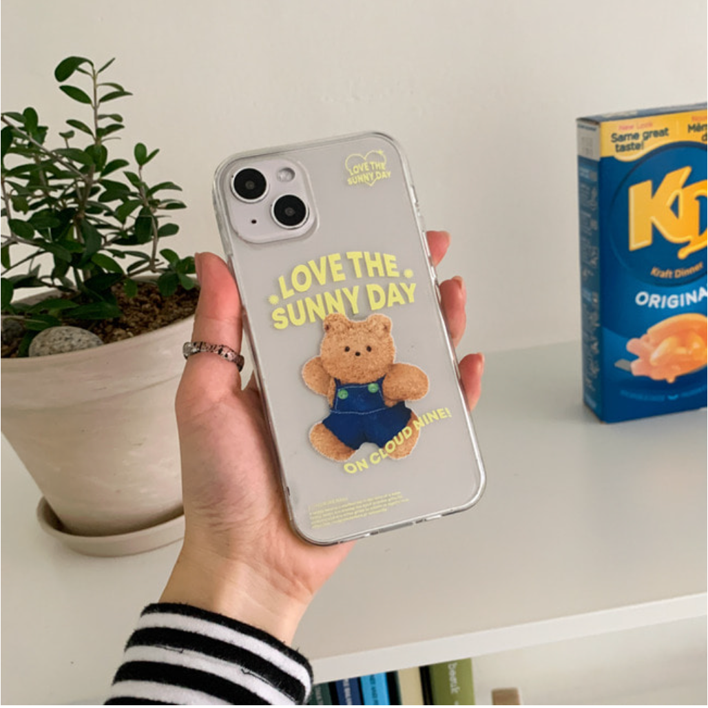 Blue Sky Teddy Gummy Phone Case (Clear/Tank Clear 透明/透明Tank款)