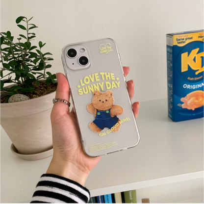 Blue Sky Teddy Gummy Phone Case (Clear/Tank Clear 透明/透明Tank款)