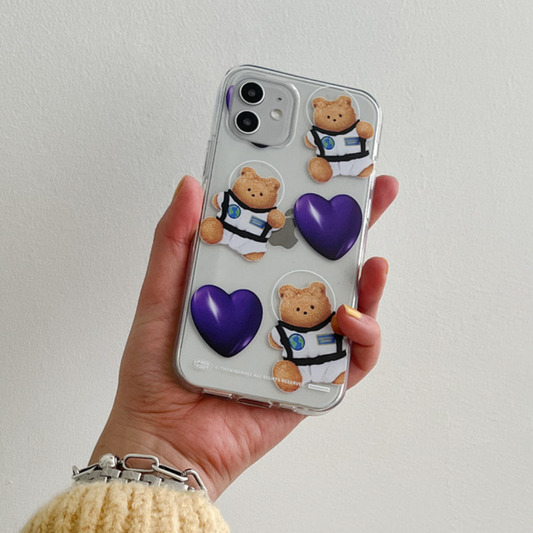 Pattern Heart Space Phone Case (Clear/Tank Clear 透明/透明Tank款)