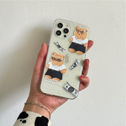 Dollars Teddy Gummy Phone Case (Clear/Tank Clear 透明/透明Tank款)