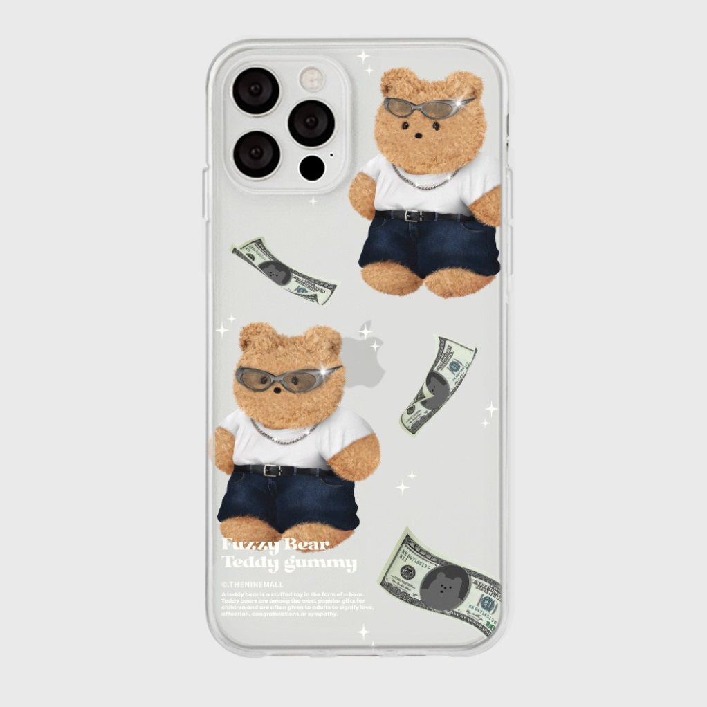 Dollars Teddy Gummy Phone Case (Clear/Tank Clear 透明/透明Tank款)