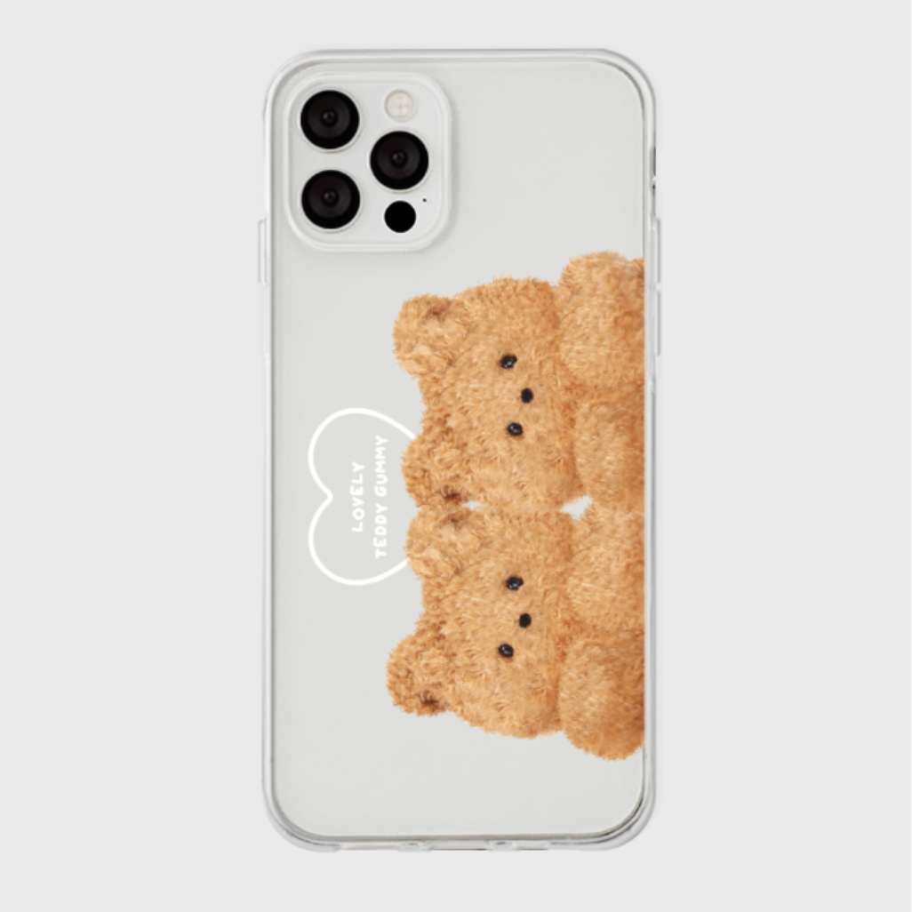 Lovely Teddy Gummy Friends Phone Case (Clear/Tank Clear 透明/透明Tank款)