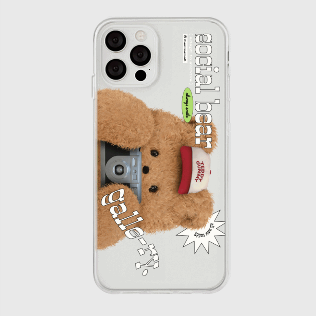 Photo Teddy Gallery Phone Case (Clear/Tank Clear 透明/透明Tank款)