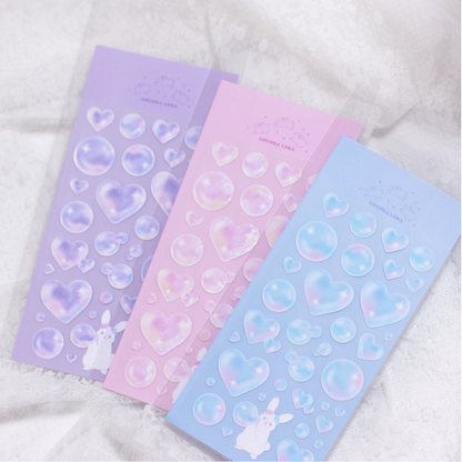 【現貨95折】Angora Lora Bubble Bubble Bunny Sticker(Pink/Blue)