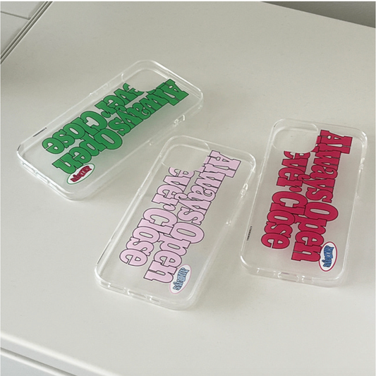 Bold Always Open Phone Case (Clear 透明款) (3色)