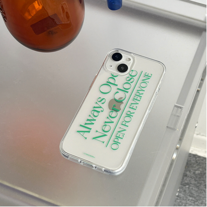 Simple Always Open Phone Case (Clear 透明款) (2色)