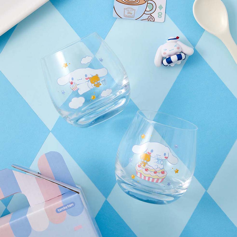 Sanrio Cinnamoroll Glass Cup Set (x2)