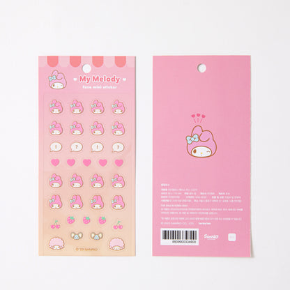 Sanrio Face Mini 透明 Sticker (6款)