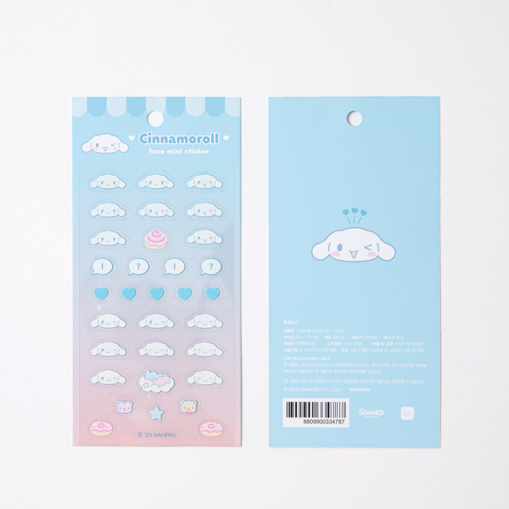 Sanrio Face Mini 透明 Sticker (6款)