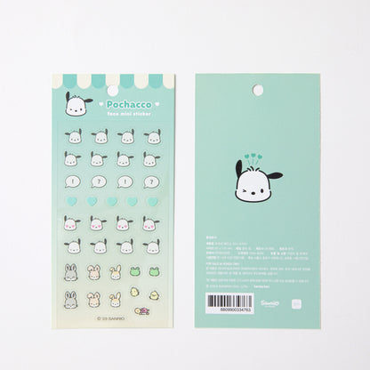 Sanrio Face Mini 透明 Sticker (6款)