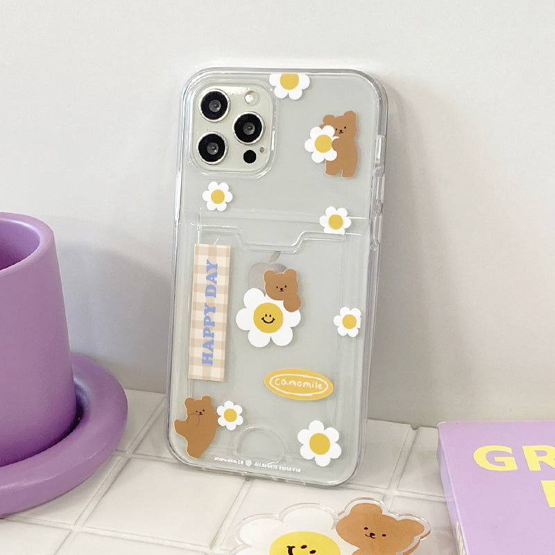 463 Happy Day Bear (Card Pocket Jelly Case 透明插卡款)