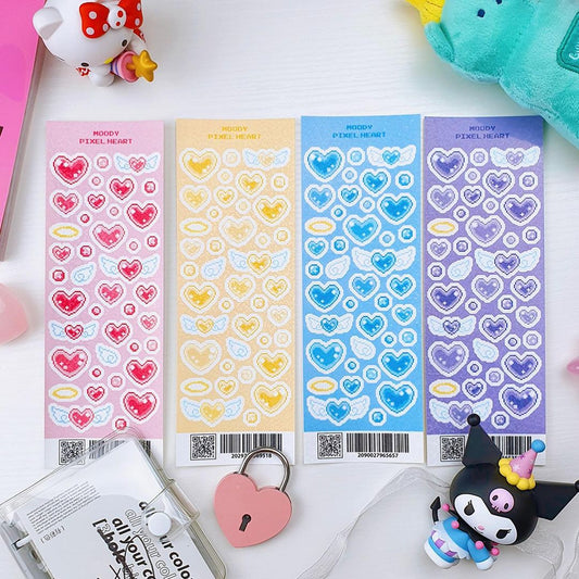 Moody Pixel Dream series_Heart Sticker (4款)