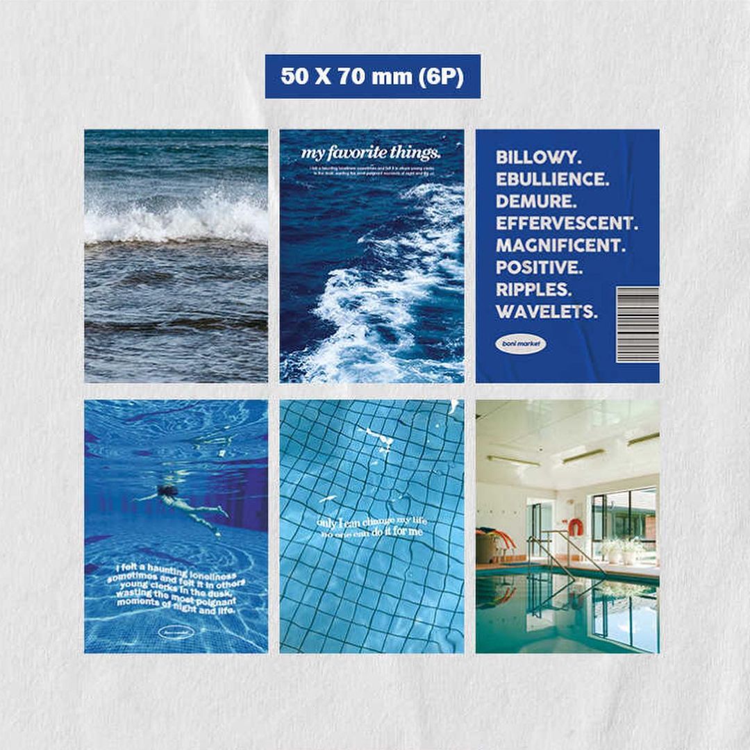Boni Market Water Mood Photo Sticker Pack
