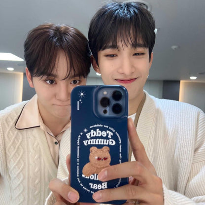 【Seventeen DK同款】Round Fabulous Bear Phone Case (Hard 普通硬殼) (2色)