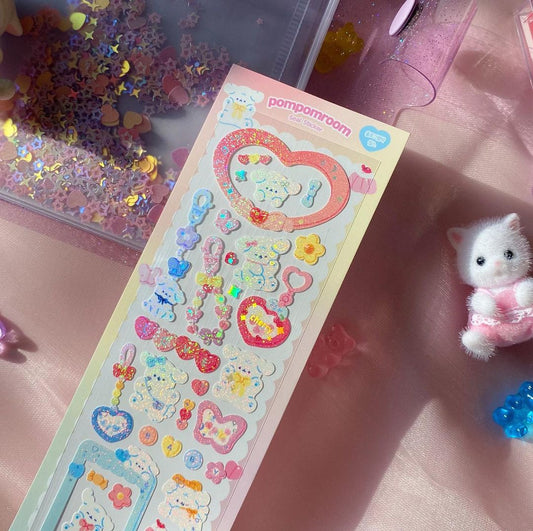 【現貨95折】Pompomroom Heart Shaker Hologram Sticker