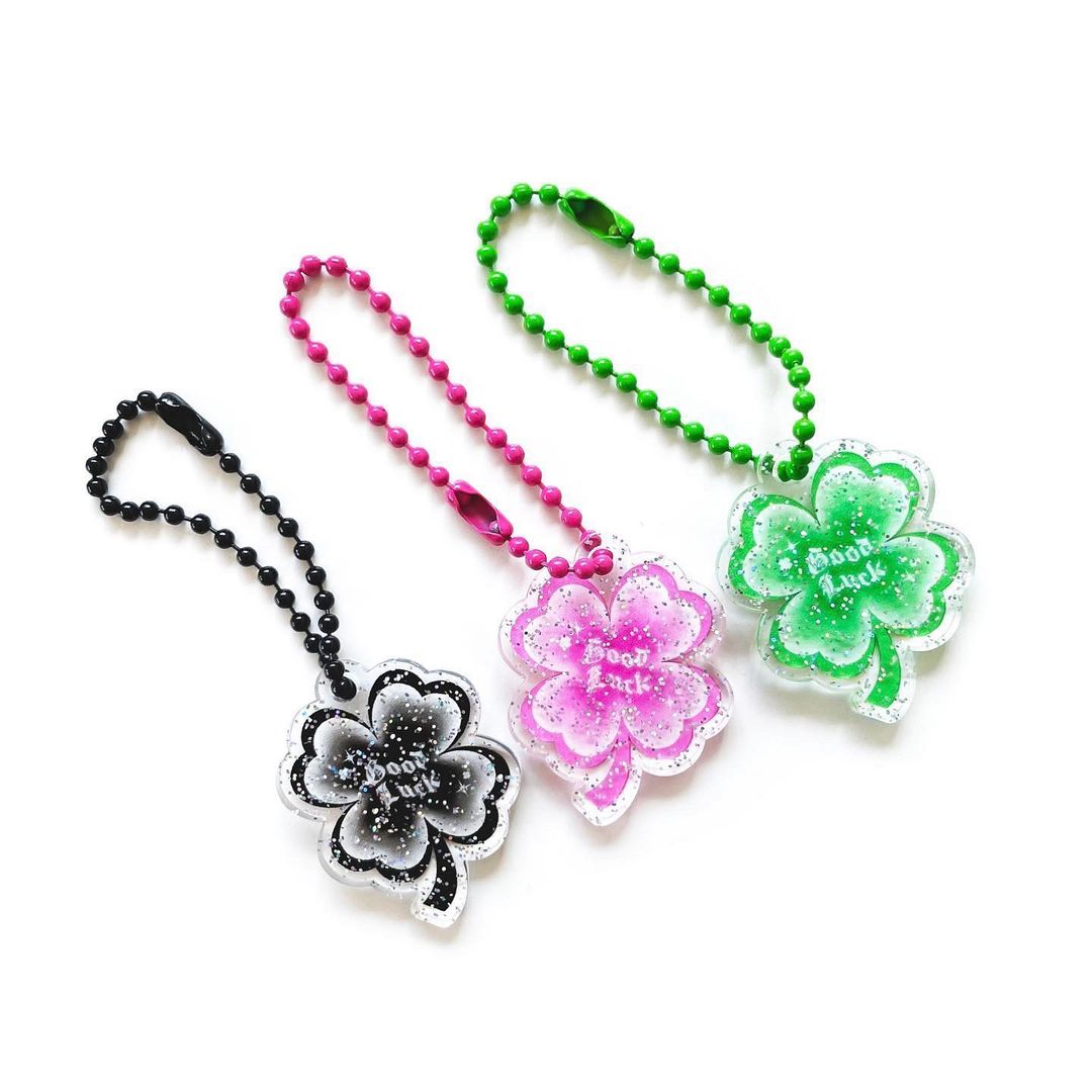 Lucky Series Acrylic Glitter Keychain