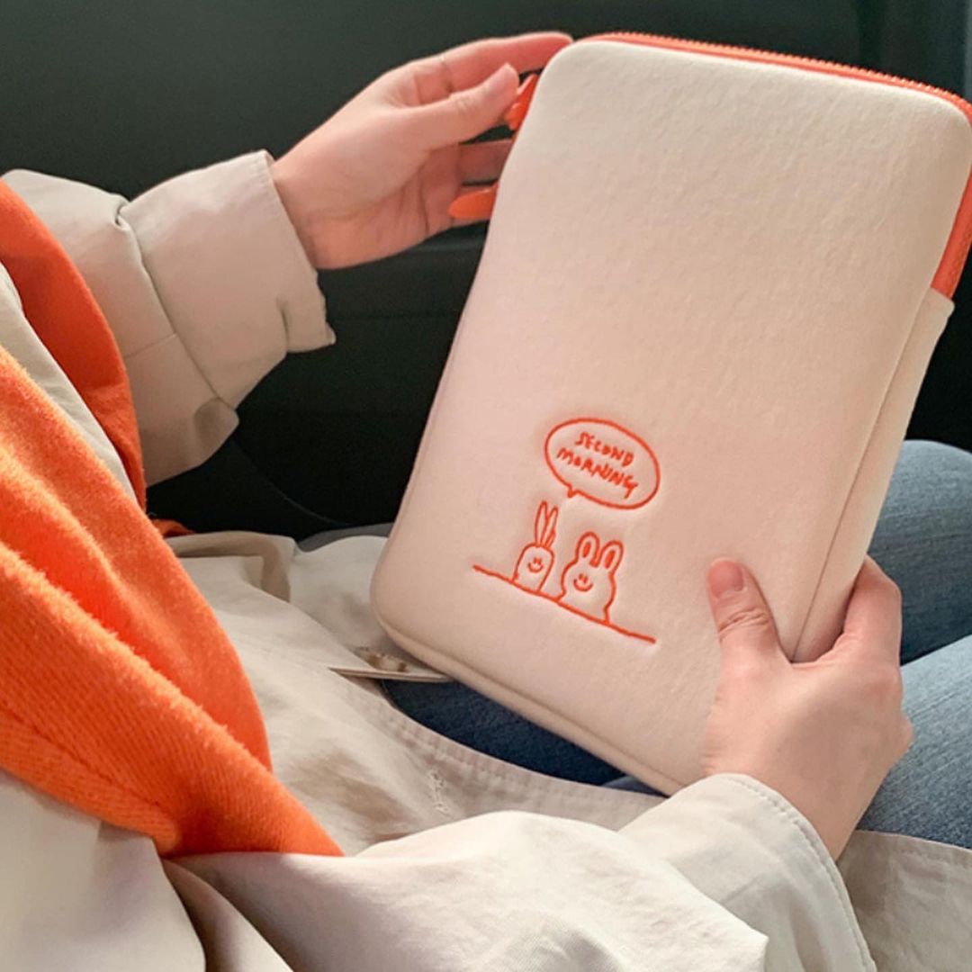 Second Morning Carrot & Bunny Ipad Pouch