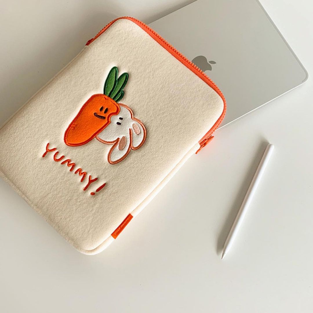 Second Morning Carrot & Bunny Ipad Pouch