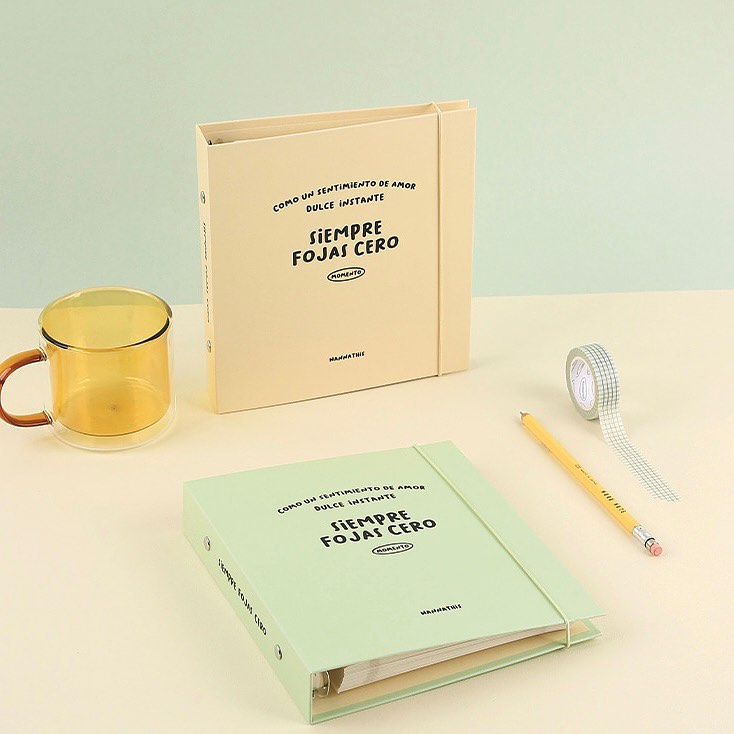 Plain Square Binder Album Set (25R) (6色)