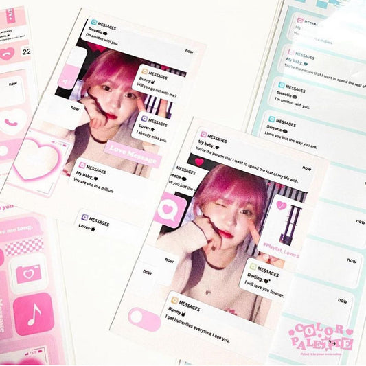 Color Palette Luv Message Sticker