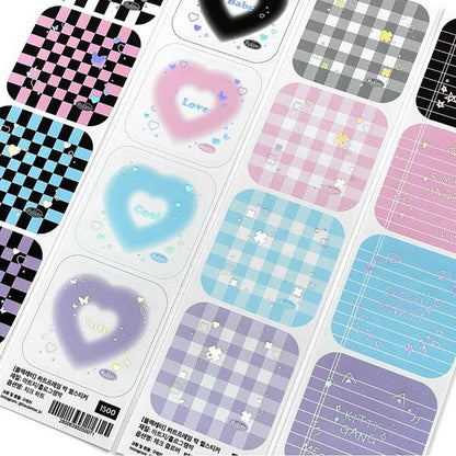Hologram Heart Frame Sticker