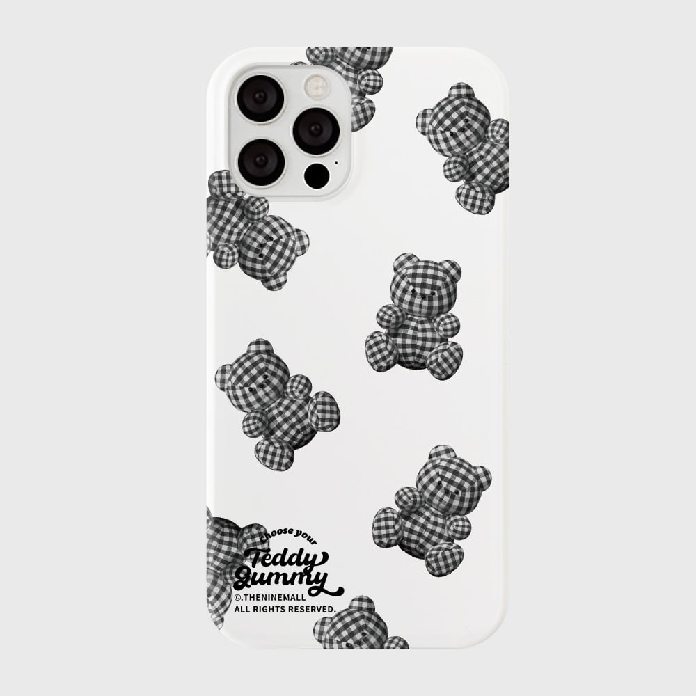 Pattern Gingham Gummy Phone Case (Hard 普通硬殼)