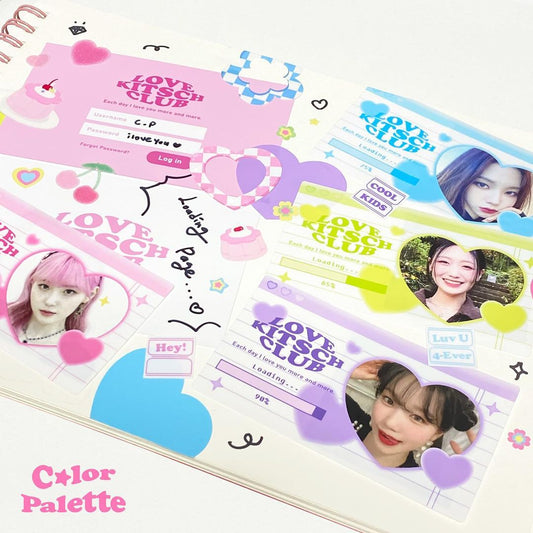 Color Palette Love Kitsch Club_Loading Page Frame Set