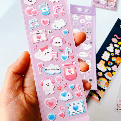 Pinkrue Music Folder Phone / Music Cassette Sticker