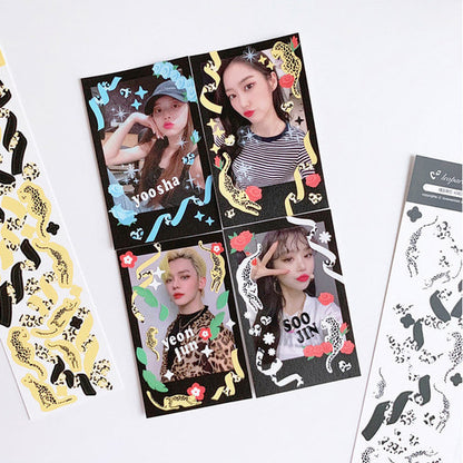 Love Me More Leopard Confetti Sticker (9色)