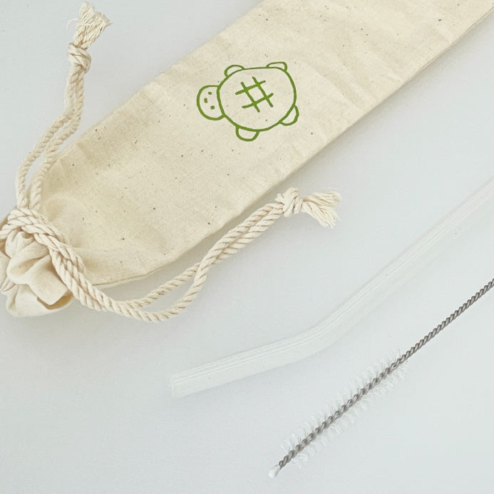 Hookka Hookka Studio Milk Glass Straw+Pouch Set