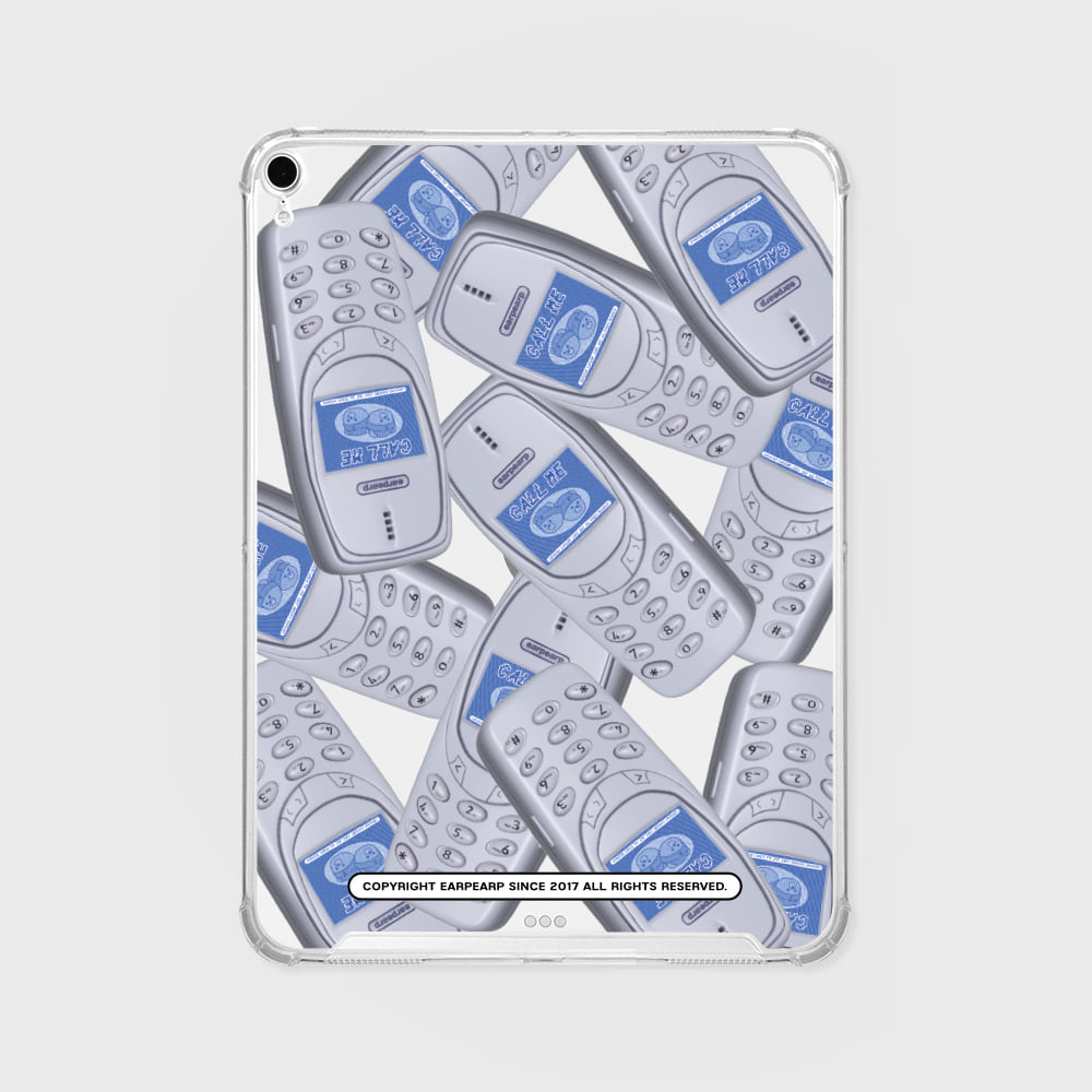RETRO CELLPHONE IPAD CLEAR CASE