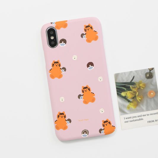 362 Donut Tiger (Pink) Phone Case (Hard 普通硬殼)