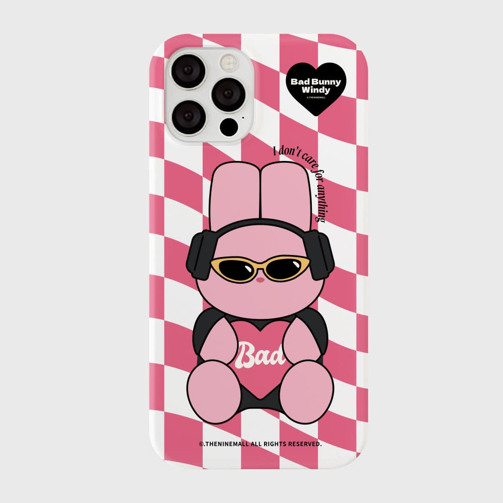 Pink Checkerboard Bad Windy Phone Case (Hard 普通硬殼)